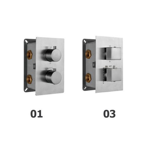 Смеситель для душа RGW Shower Panels 21140542-31 встраиваемый в стену хром с термостатом