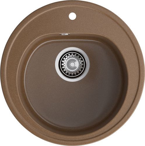 Кухонная мойка Granfest Rondo R-510 терракот 50х50 цвет коричневый поверхность матовая