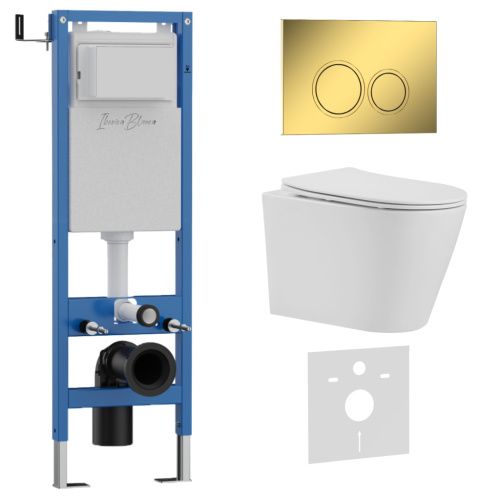 Комплект унитаз с инталляцией и клавишей смыва Iberica Blanca BURGOS ALTO IB.001M.BRA.231.826