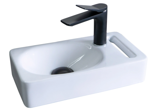 Раковина керамическая Gid Suspendido 61124 40х20 подвесная цвет белый 1 отверстие под смеситель