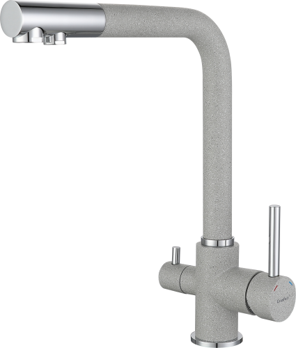 Смеситель для кухни Granfest 3611 серый на мойку серый