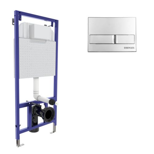 Комплект сантехническая инсталляция с клавишей смыва Berges NOVUM 040213