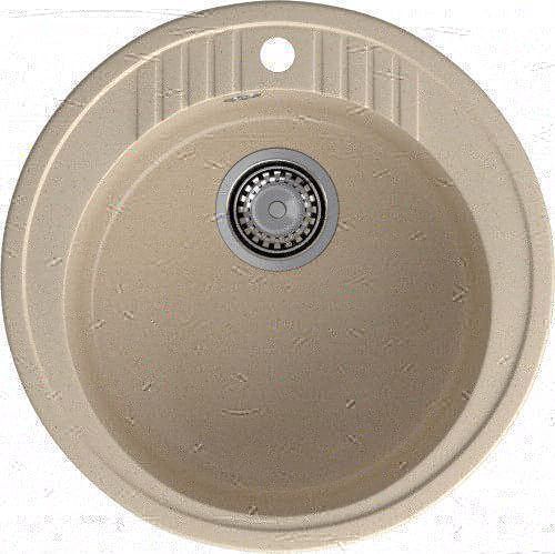 Кухонная мойка Granfest Rondo R-520 кашемир 50х50 цвет бежевый поверхность матовая