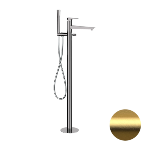 Смеситель для ванны Daniel Diva DV678DP напольный золото