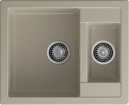 Кухонная мойка Granfest Quadro Q-610K топаз 60х50 цвет серый поверхность матовая