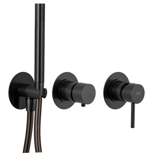 Смеситель для душа Remer X Style X97D2PCFP встраиваемый в стену черный