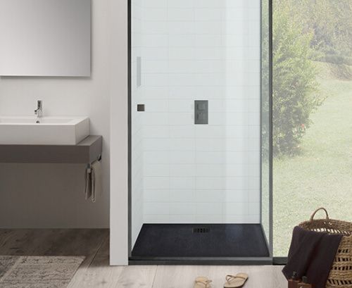 Душевой поддон из искусственного камня Globo DOCCIAPIETRA DP09090504 90х90 черный