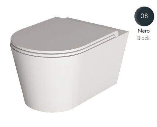 Чаша унитаза подвесная Alice Hide 31170108 цвет черный без сиденья безободковая