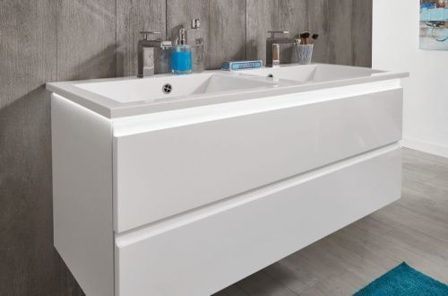 Тумба под раковину Puris Ace WUA33D228(672/161) 120х50 подвесная цвет белый