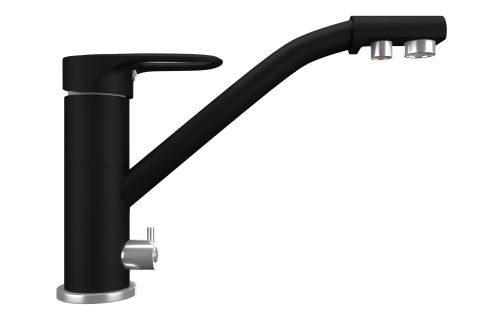 Смеситель для кухни Ulgran Quartz UQ-010-07 на мойку черный