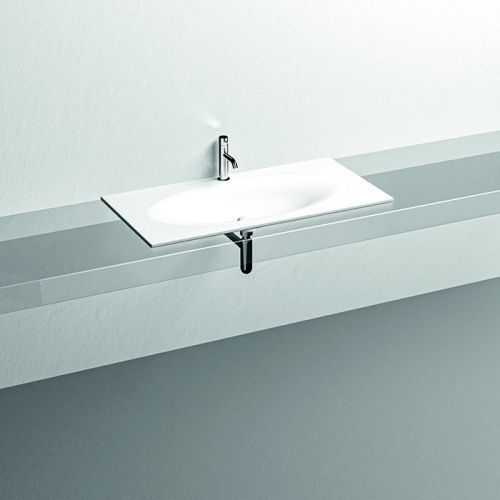 Раковина керамическая Kerasan Shape 547030*1 100 см встраиваемая цвет белый 1 отверстие под смеситель