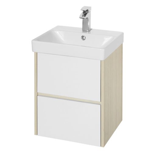 Тумба под раковину Aquaton Сканди 1A251601SDB20 40х40 подвесная цвет белый/коричневый