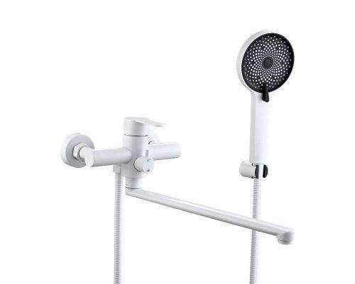 Смеситель для ванны и душа Fmark FS8225W настенный белый