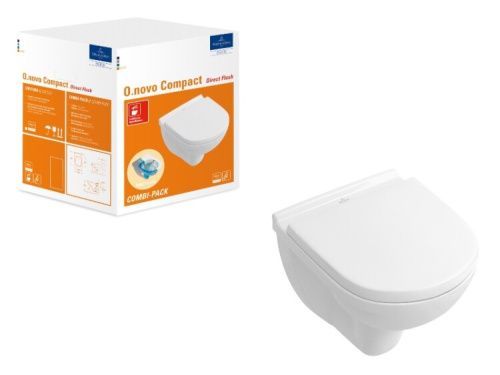 Унитаз подвесной Villeroy Boch O.Novo 5688HR01 белый с сиденьем микролифт каскадный смыв