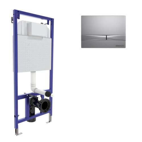 Комплект сантехническая инсталляция с клавишей смыва Berges NOVUM 040252