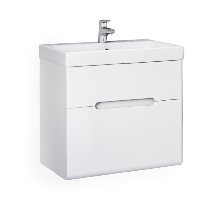 Тумба под раковину Jorno MODUO SLIM Mod.01.50/P/W 50х30 подвесная цвет белый