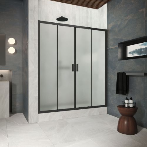 Душевая дверь Vegas-Glass Z2P Protec Z2P Protec h1900 220 02М 10 220х190 стекло матовое профиль черный