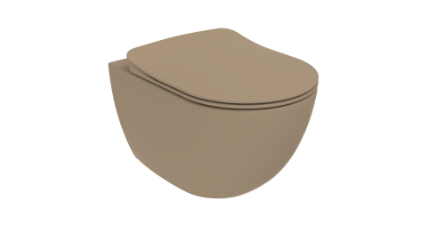 Чаша унитаза подвесная Creavit Free FE322-11CM00E-0000 цвет коричневый без сиденья смыв торнадо