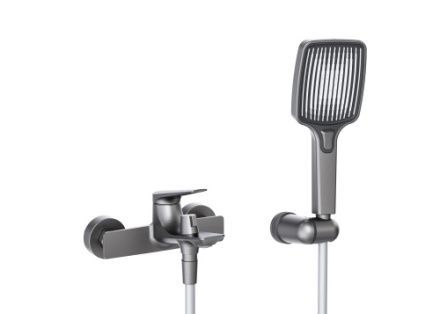 Смеситель Cezares LINER LINER-VD-GM настенный вороненая сталь