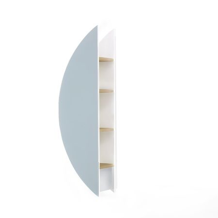 Зеркало-шкаф Jorno SOLIS SolN.11.34/W/JR 30х120 подвесной цвет белый