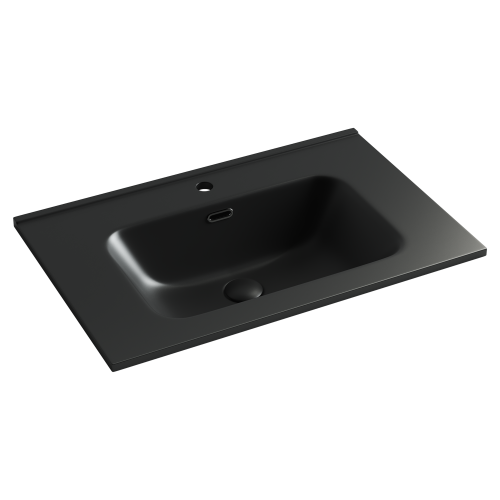 Раковина из сантехнического фарфора Ceramica Nova ELEMENT CN7007MB 70х50 накладная цвет черный 1 отверстие под смеситель