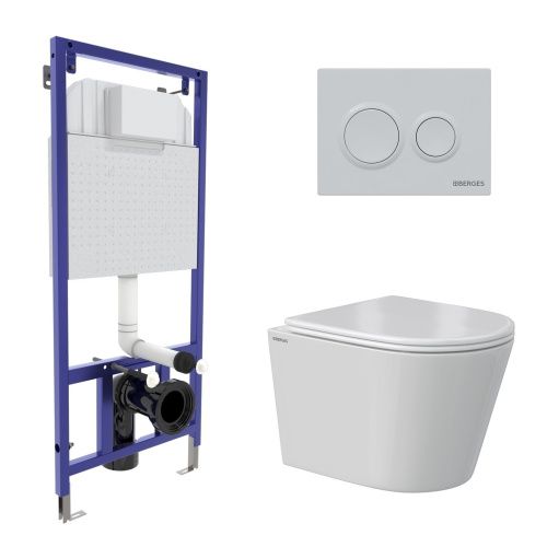 Комплект унитаз с инталляцией и клавишей смыва Berges NOVUM 043379