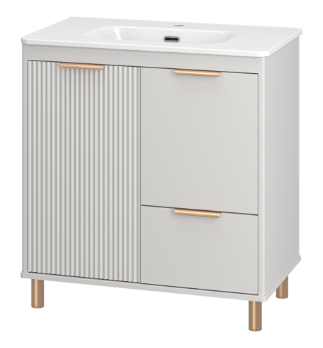 Тумба под раковину Brevita Risacca RIS-06080-0342Я 80х50 напольная цвет серый