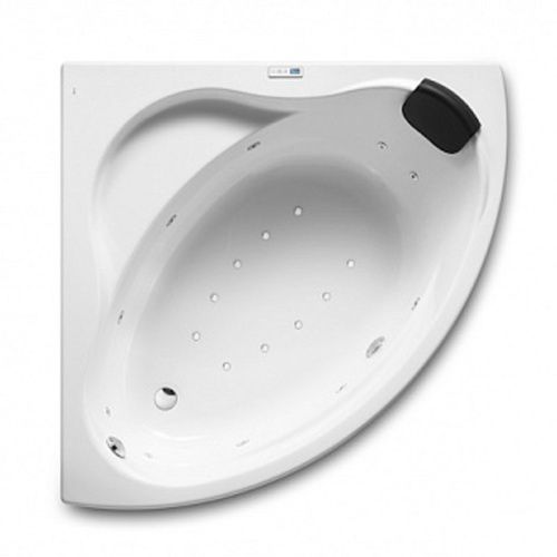 Ванна акриловая гидромассажная Roca BALI 7.2480.6.400.1 145х145 пристенная асимметричная с каркасом