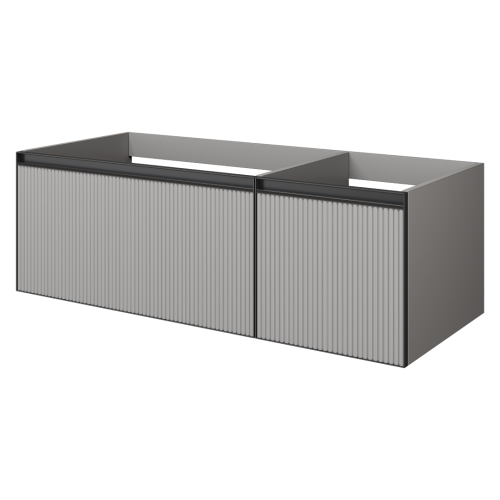 Тумба под раковину Armadi Art Quatro 790-M2-120-L-RIB-A 120х50 подвесная цвет серый