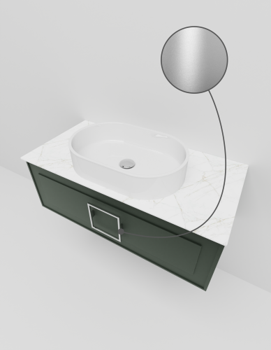 Тумба со столешницей La Fenice CUBO NFNC-01-CUB-G-100-1-GG 100х50 подвесная цвет синий/серый