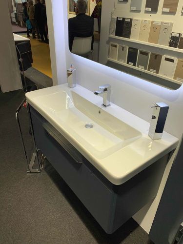 Раковина керамическая IBX Round PARIS105 110х50 накладная цвет белый 1 отверстие под смеситель