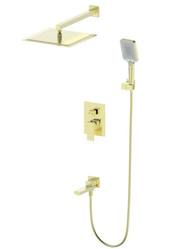 Душевая система Wonzon & Woghand Cube WW-88939016-BG встраиваемая в стену цвет золото