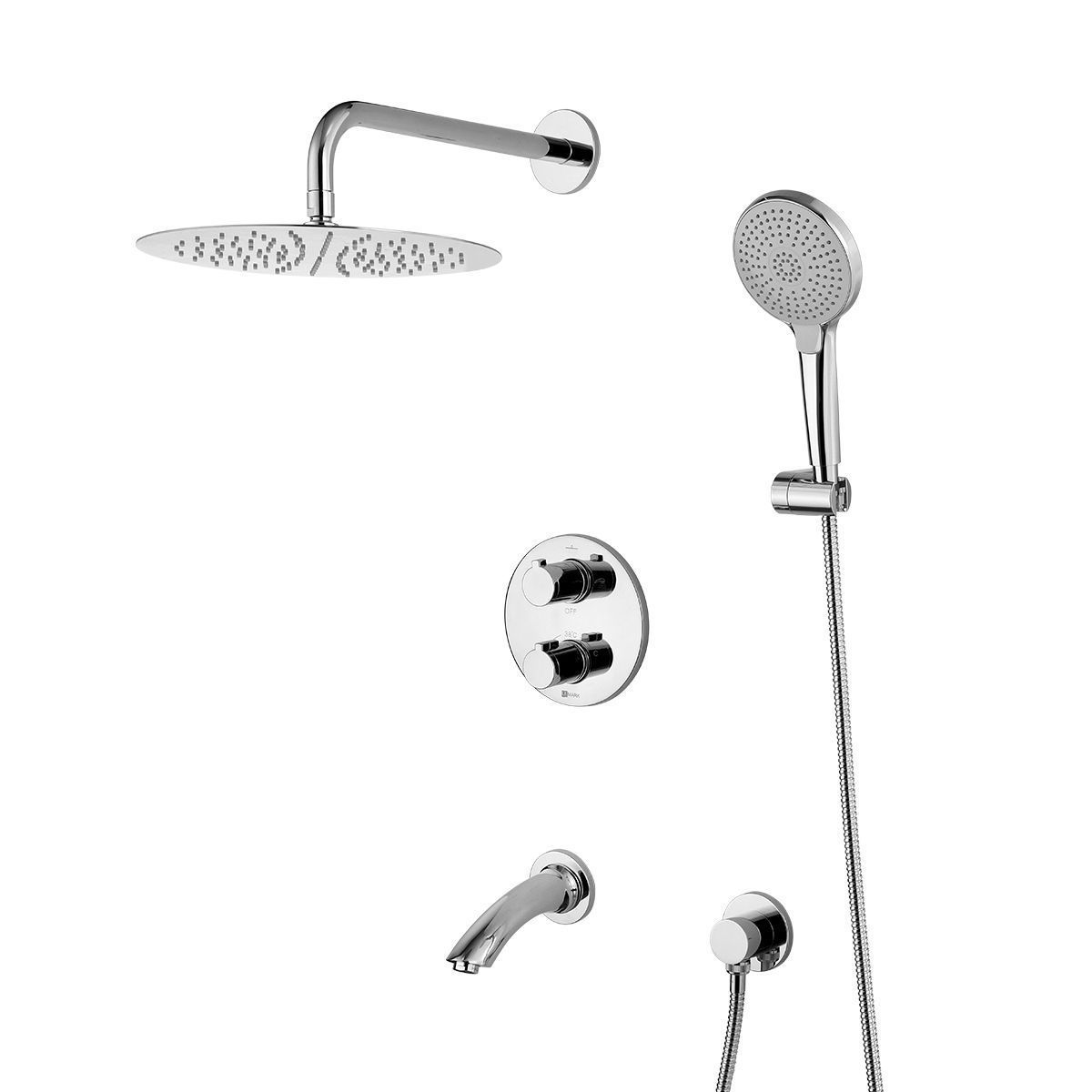 Душевая система LeMark Yeti LM7822C встраиваемая в стену цвет хром с термостатом