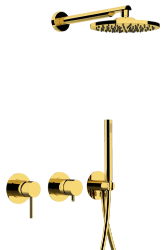 Душевая система Remer X Style X96S02ODO встраиваемая в стену цвет золото