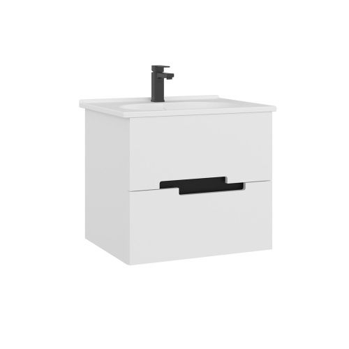 Тумба с раковиной Orka Lodi 5005882 70х50 подвесная цвет белый