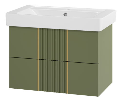 Тумба под раковину Brevita Vega VEG-09080-0802Я 70х40 подвесная цвет зеленый