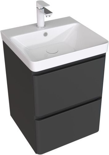 Тумба под раковину Aquanet Эмбер 00330464 50х40 подвесная цвет черный