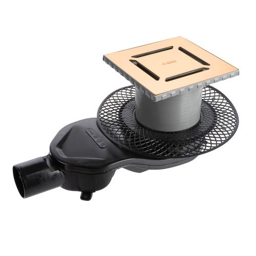 Душевой трап Berges PLATZ Norma 092159 10х10 золото