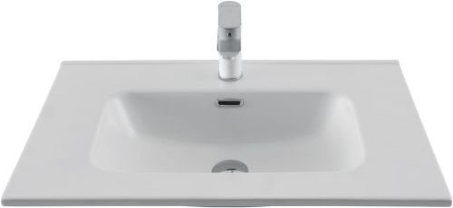 Раковина керамическая Aquanet Flat 00330430 70х50 полувстраиваемая цвет белый 1 отверстие под смеситель