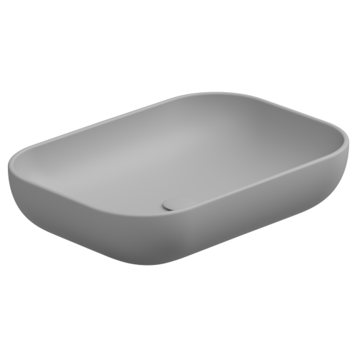 Раковина керамическая GSG Ceramic Design Easy EALAVRE60033 60х40 накладная цвет серый без отверстий под смеситель