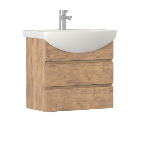 Тумба под раковину Vigo Wing tp.WIN.BAL.60.2Y дуб золотой 60х30 подвесная цвет коричневый