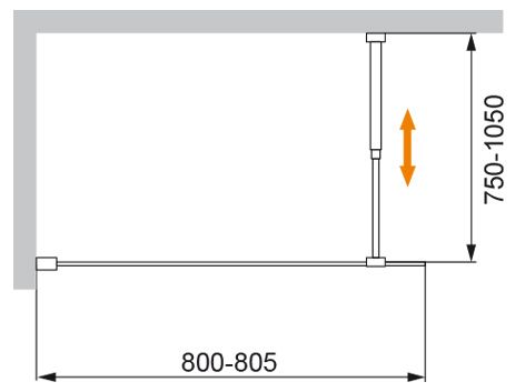 Душевая шторка на ванну Cezares LIBERTA LIBERTA-V-1-80/155-C-NERO 80х155 стекло прозрачное профиль черный ориентация универсальная - фото 2