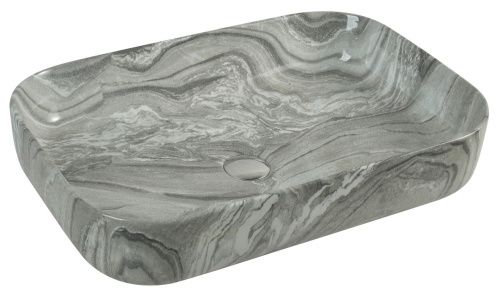 Раковина из сантехнического фаянса Azario AZ-78625 60х40 накладная цвет многоцветный без отверстий под смеситель