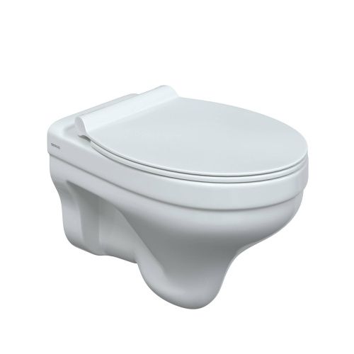 Унитаз подвесной Berges Albit s 82147 белый с сиденьем микролифт безободковый каскадный смыв