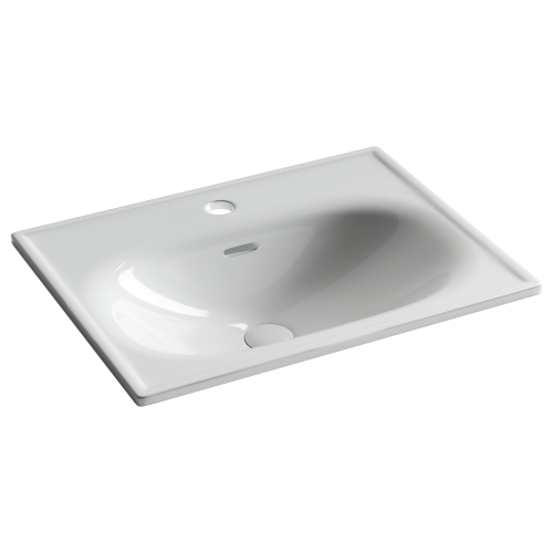 Раковина из сантехнического фарфора Ceramica Nova SABO CN13001 60х50 накладная цвет белый 1 отверстие под смеситель