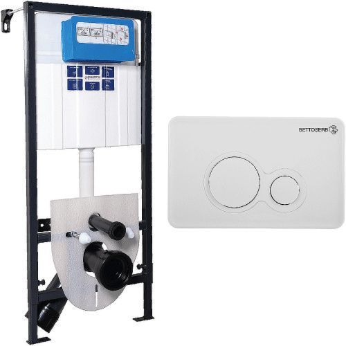 Инсталляция Bettoserb Sava Fix Slim SET40006457 с клавишей смыва TWIN белый глянец