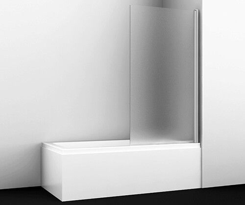 Душевая шторка на ванну Wasserkraft Berkel 48P 48P01-80RM 80х140 стекло матовое профиль хром ориентация правая