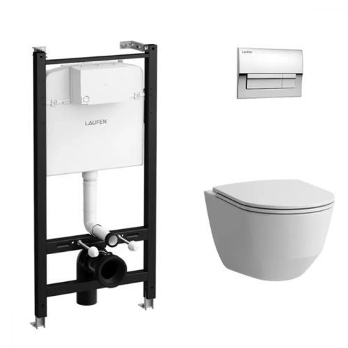 Унитаз подвесной с инсталляцией и клавишей смыва Laufen Pro Z.RU93.0.761.5