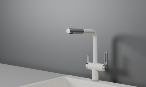 Смеситель для кухни Granula 8170, АРКТИК (БЕЛЫЙ) на мойку белый