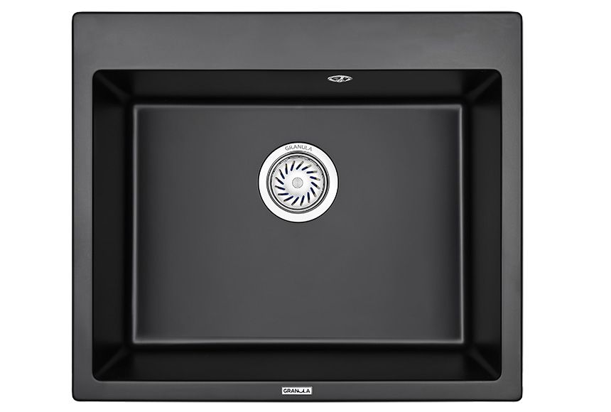 Кухонная мойка Granula 6001, ТУРМАЛИН 60х50 цвет черный поверхность матовая